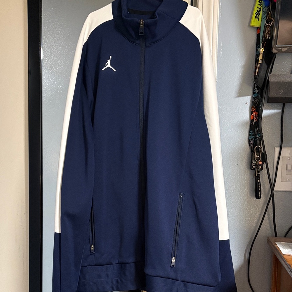 Jordan Navy and White Full-Zip Performance Jacket and pants